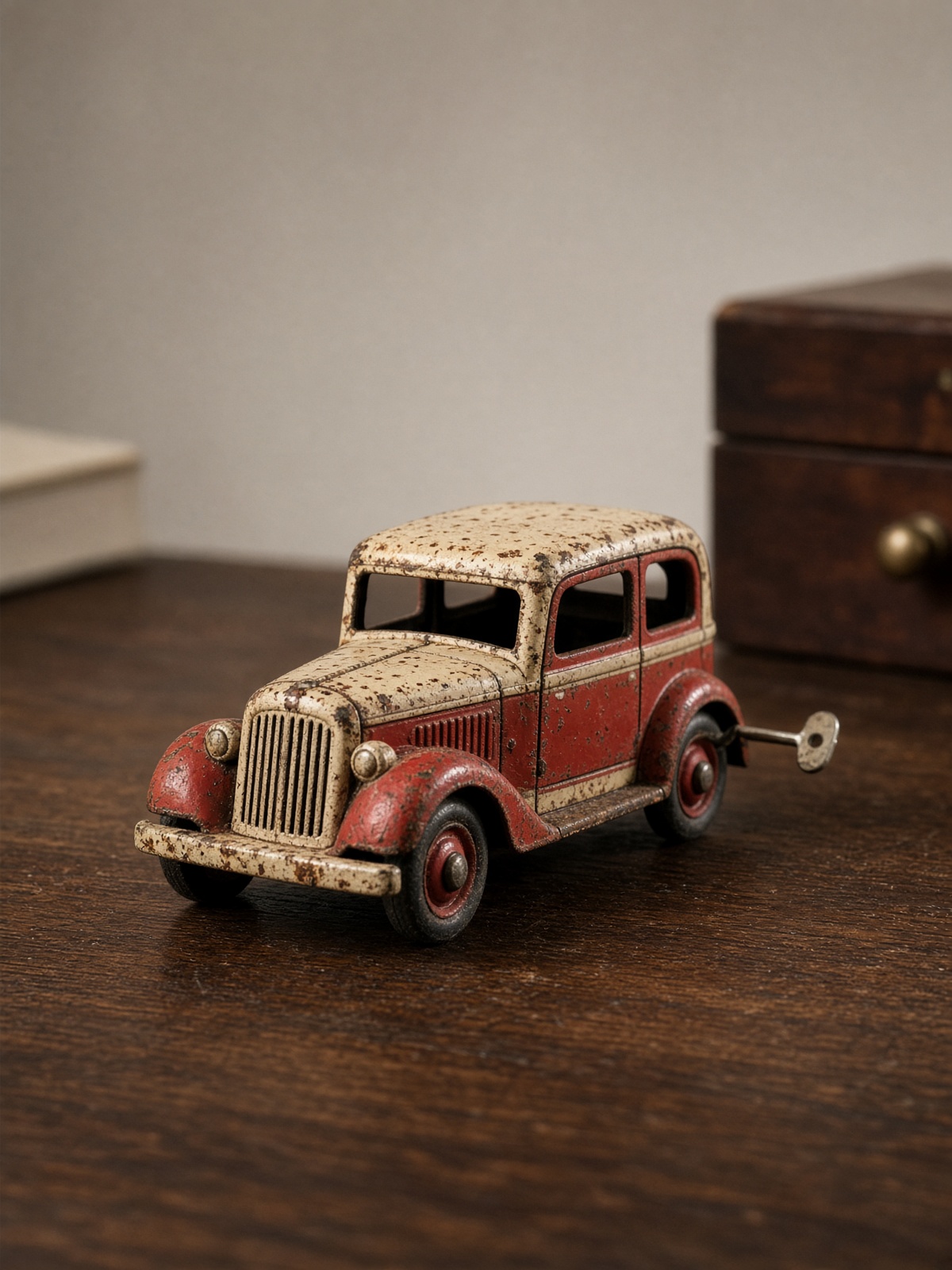 Tin wind-up car